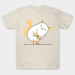 Yoga Cat Twisting Chair Pose T-Shirt